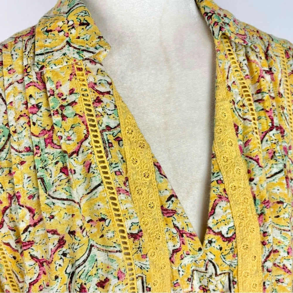 Pilcro yellow Pintuck Peasant blouse - Picture 8 of 10